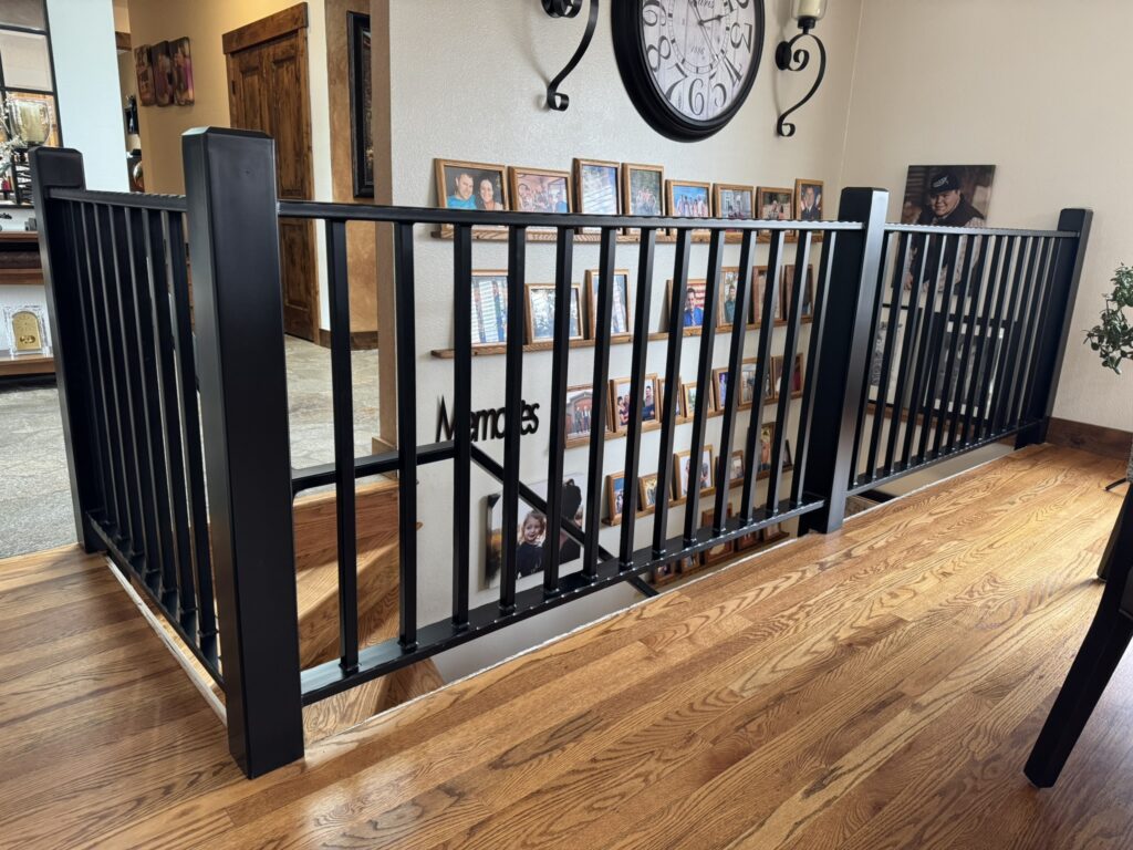 black metal loft railing custom